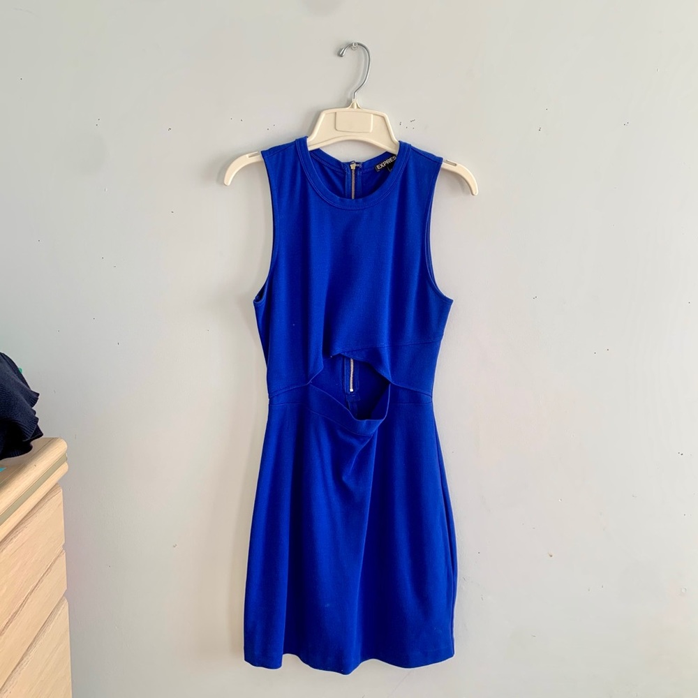 EXPRESS ROYAL BLUE CUT OUT DRESS SIZE 6